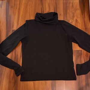Organic basics Black Turtleneck Long Sleeve Top size large